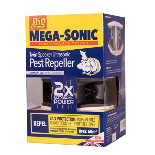 STV - Mega-Sonic® Twin-Speaker Pest Repeller