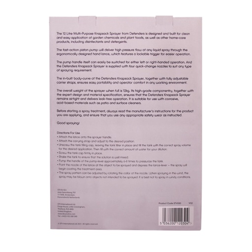 STV - Multi-Purpose Knapsack Pressure Sprayer - 12L
