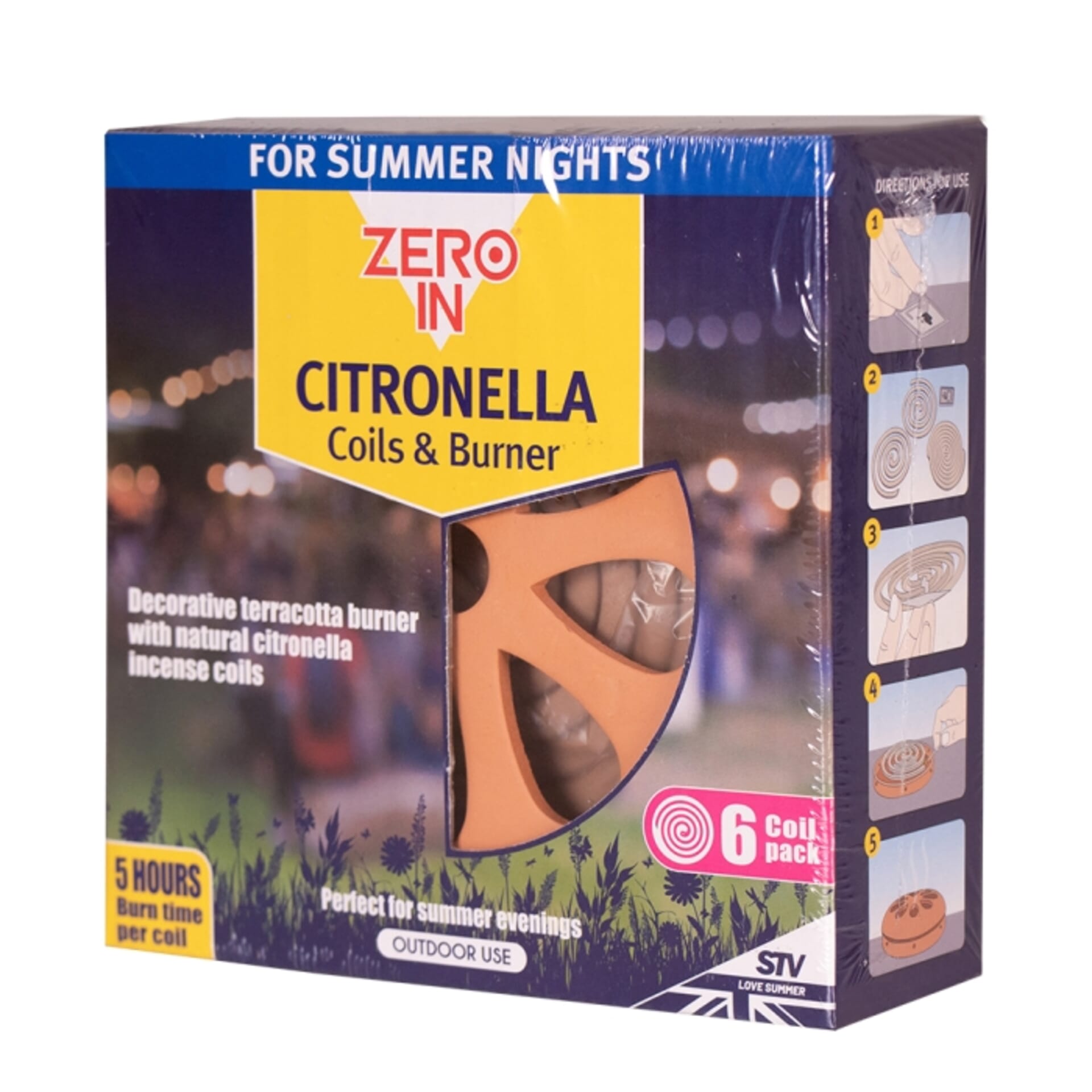 STV - Citronella Burner and 6 Pack Coils
