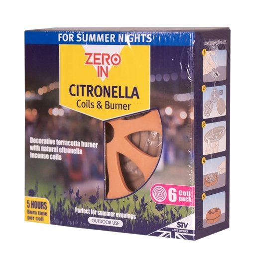 STV - Citronella Burner and 6 Pack Coils