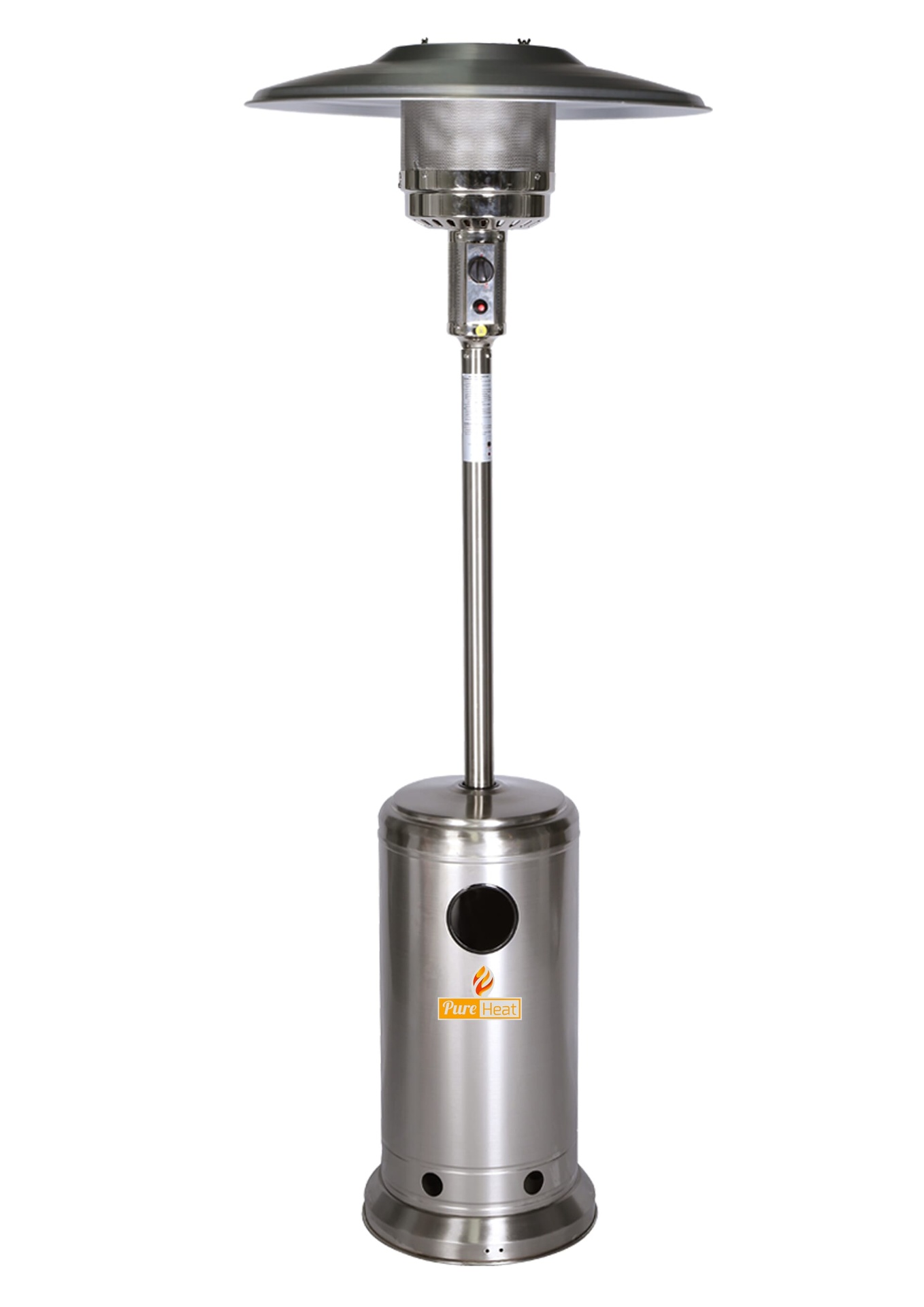 Pure Heat - Mushroom Style Gas Patio Heater In Stainless Steel