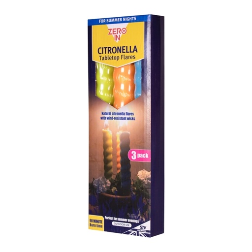 STV - Citronella Table Top Flares - Beach Party - 3-Pack