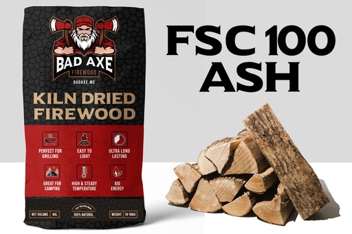 Bad Axe - Firewood - Ash 40L Sack Approx 15kg