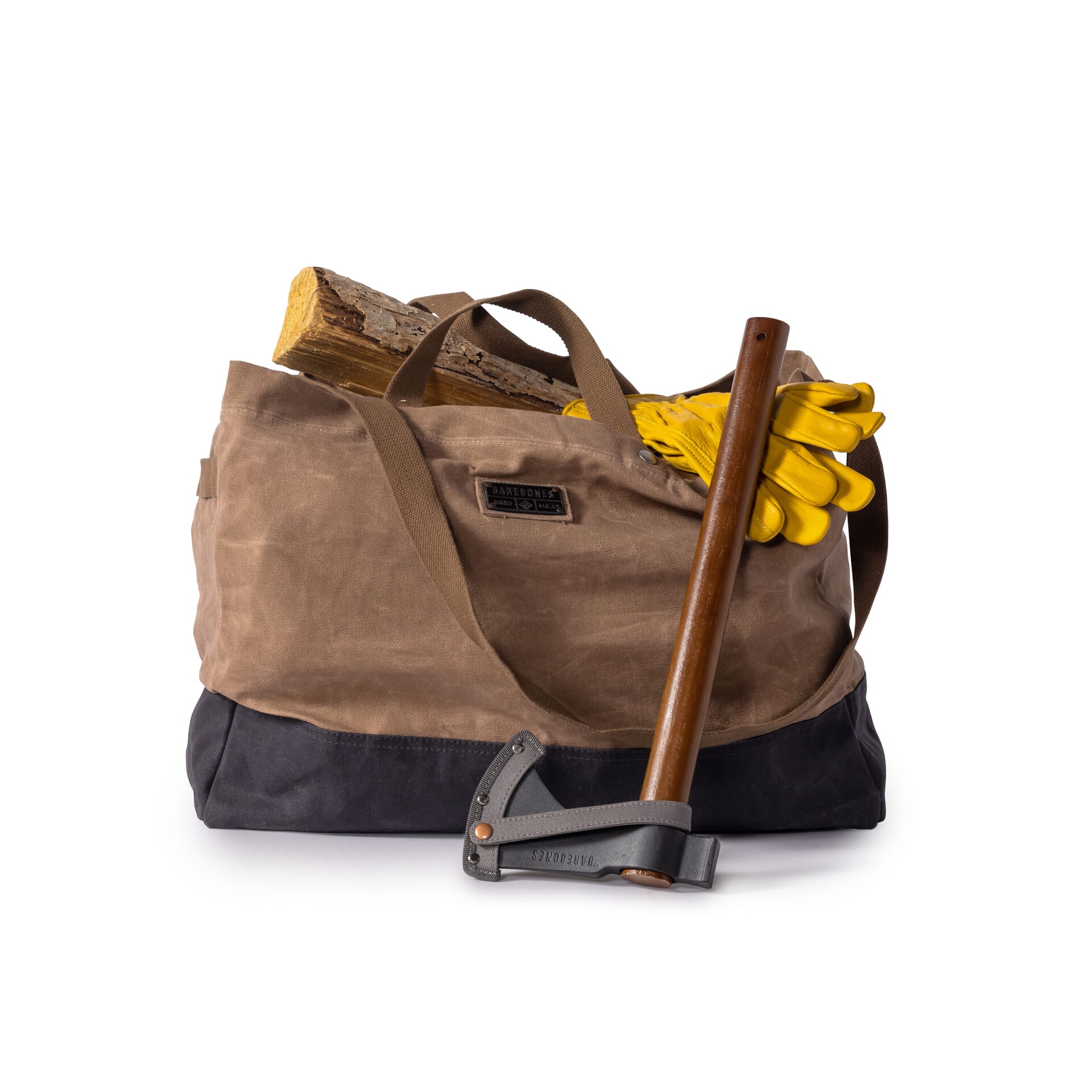 Barebones - Neelum Firewood Carrier Tote (Khaki) -DISCONTINUED