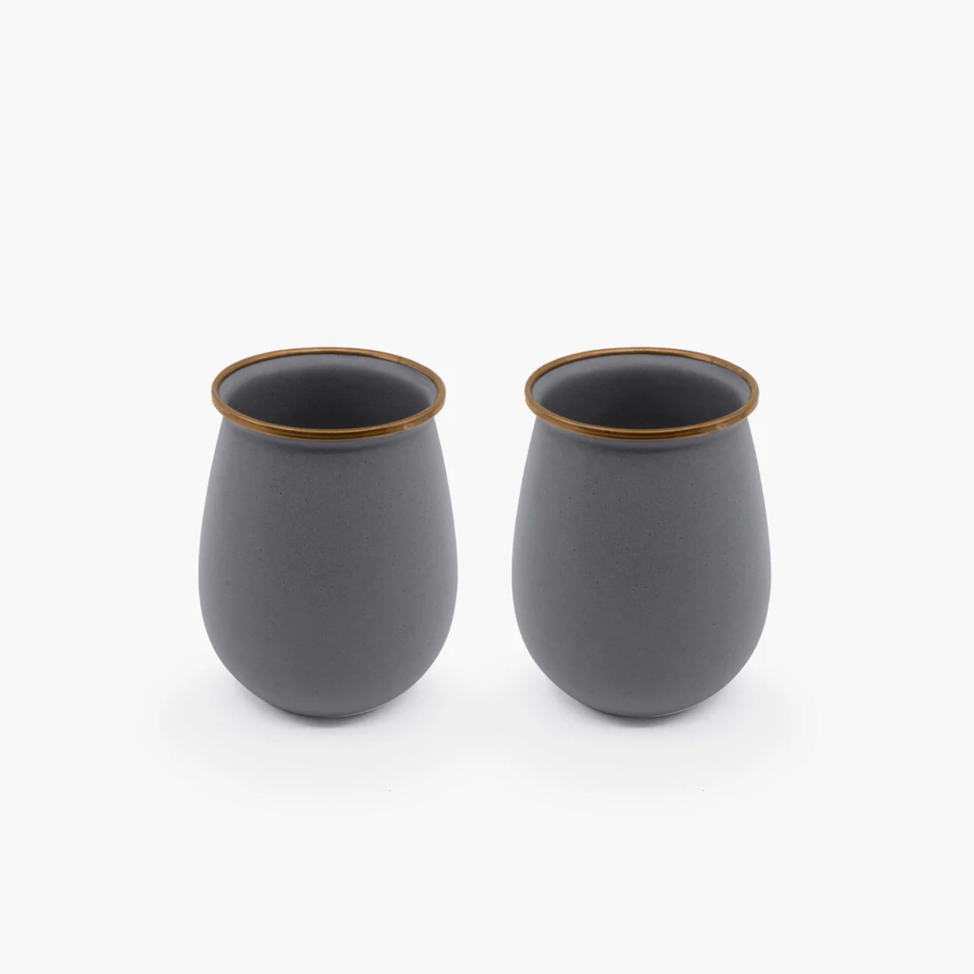 Barebones - Enamel Tumbler Gray - set of 2 -DISCONTINUED