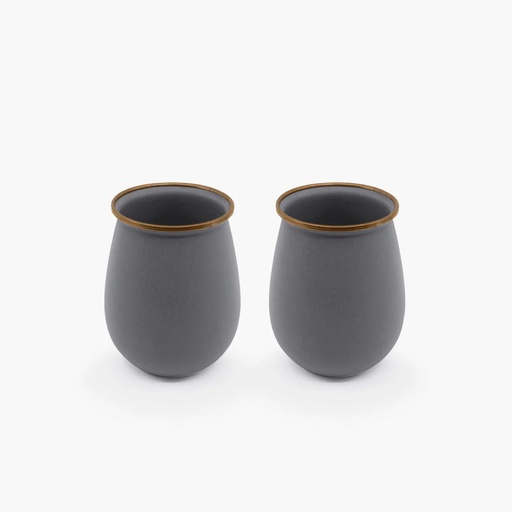 Barebones - Enamel Tumbler Gray - set of 2 -DISCONTINUED
