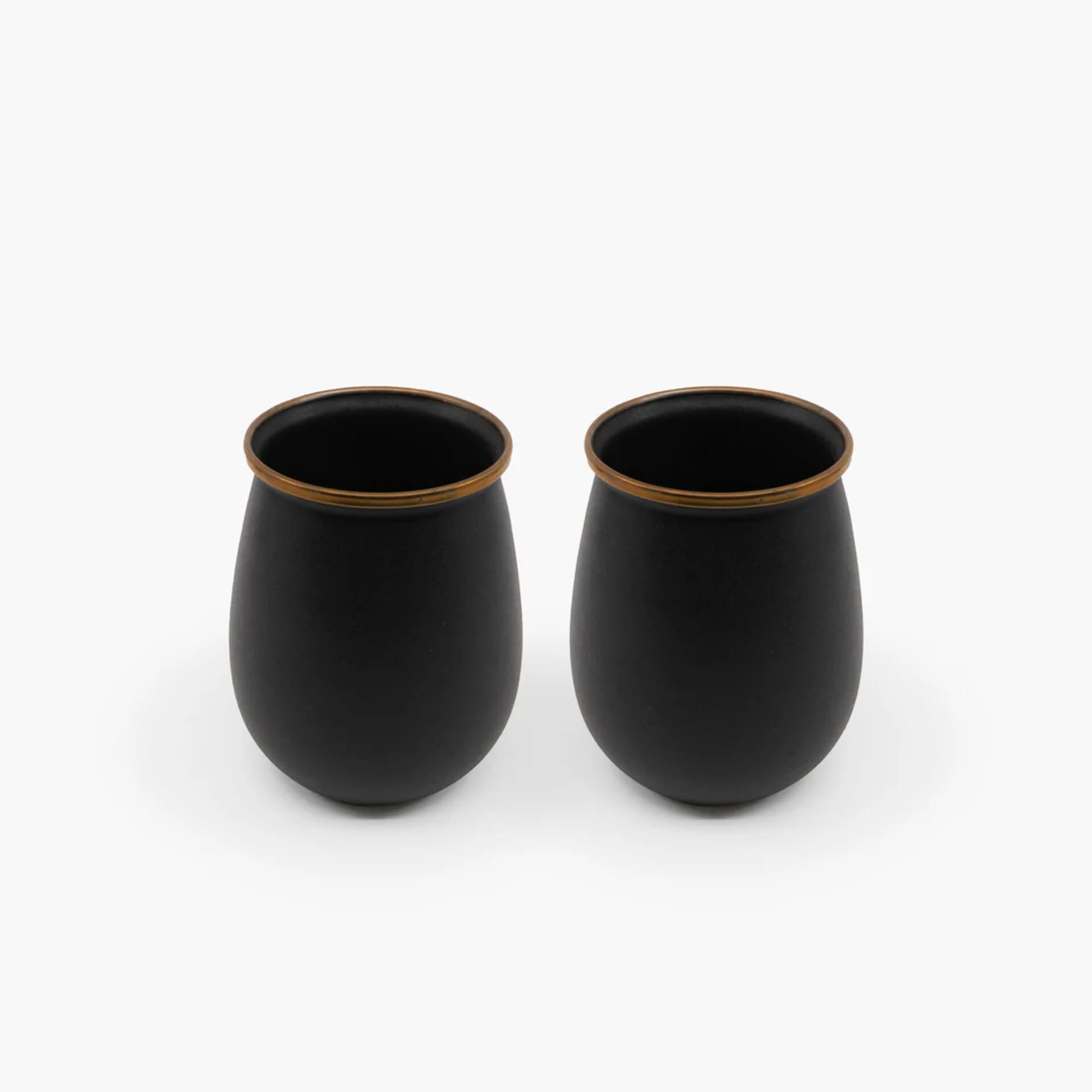 Barebones - Enamel Tumbler Charcoal - set of 2 -DISCONTINUED