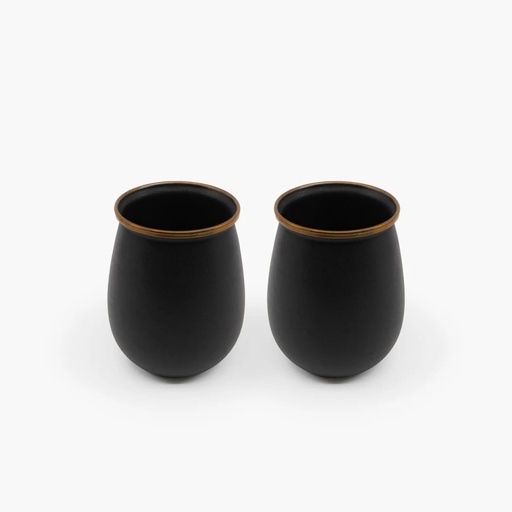 Barebones - Enamel Tumbler Charcoal - set of 2 -DISCONTINUED