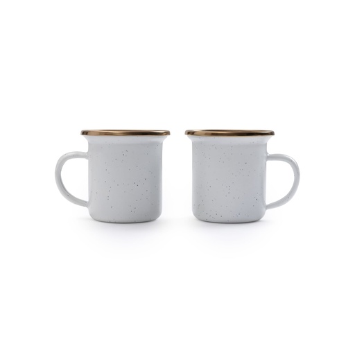 Barebones - Enamel Espresso Cup Eggshell - set of 2 -DISCONTINUED