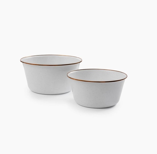 Barebones - Enamel Mixing Bowl Set of 2 Eggshell