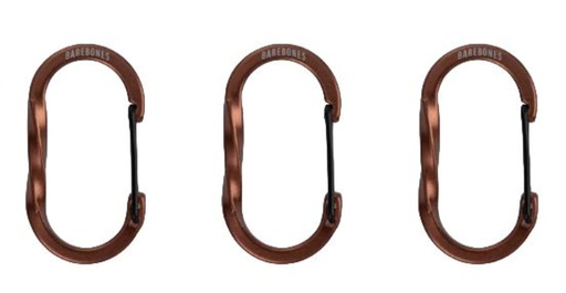 Barebones - Wiregate Carabiner Small 3pc - Copper