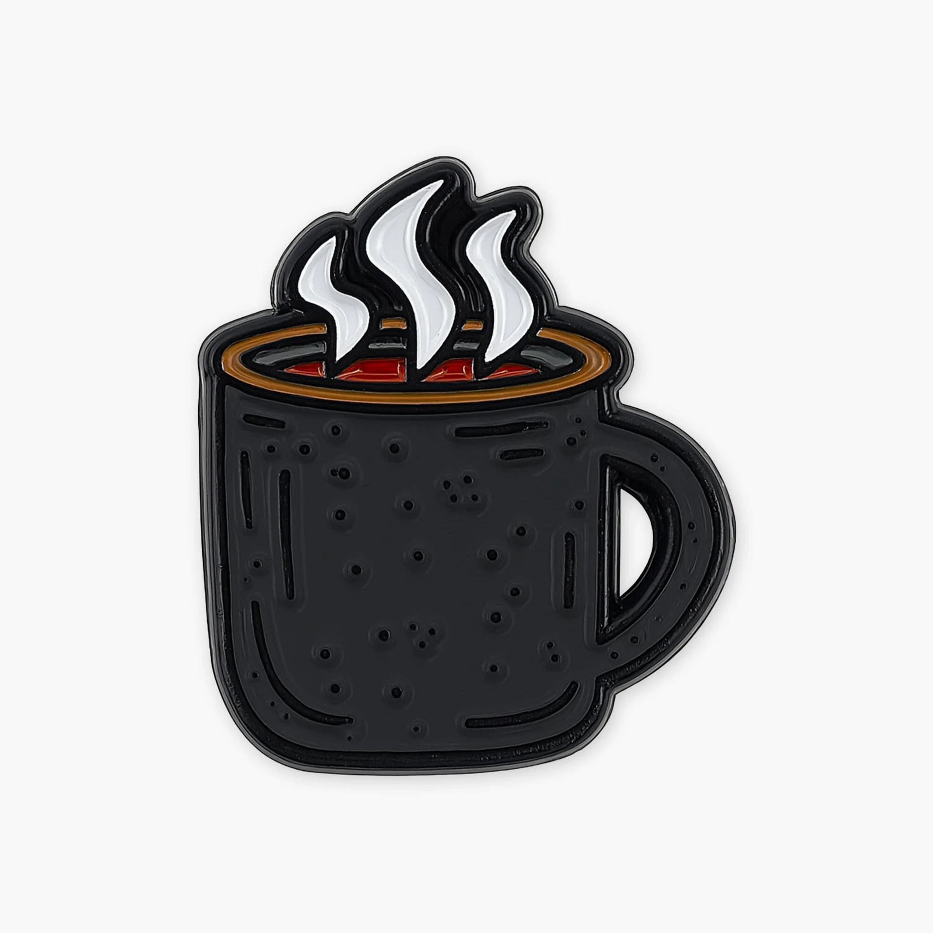Barebones - Enamel Pin - Mug - Charcoal -DISCONTINUED