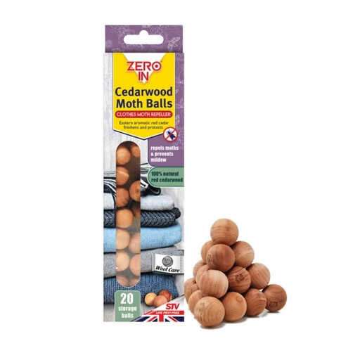 STV - Cedarwood Moth Repellent Ball - 20-Pack