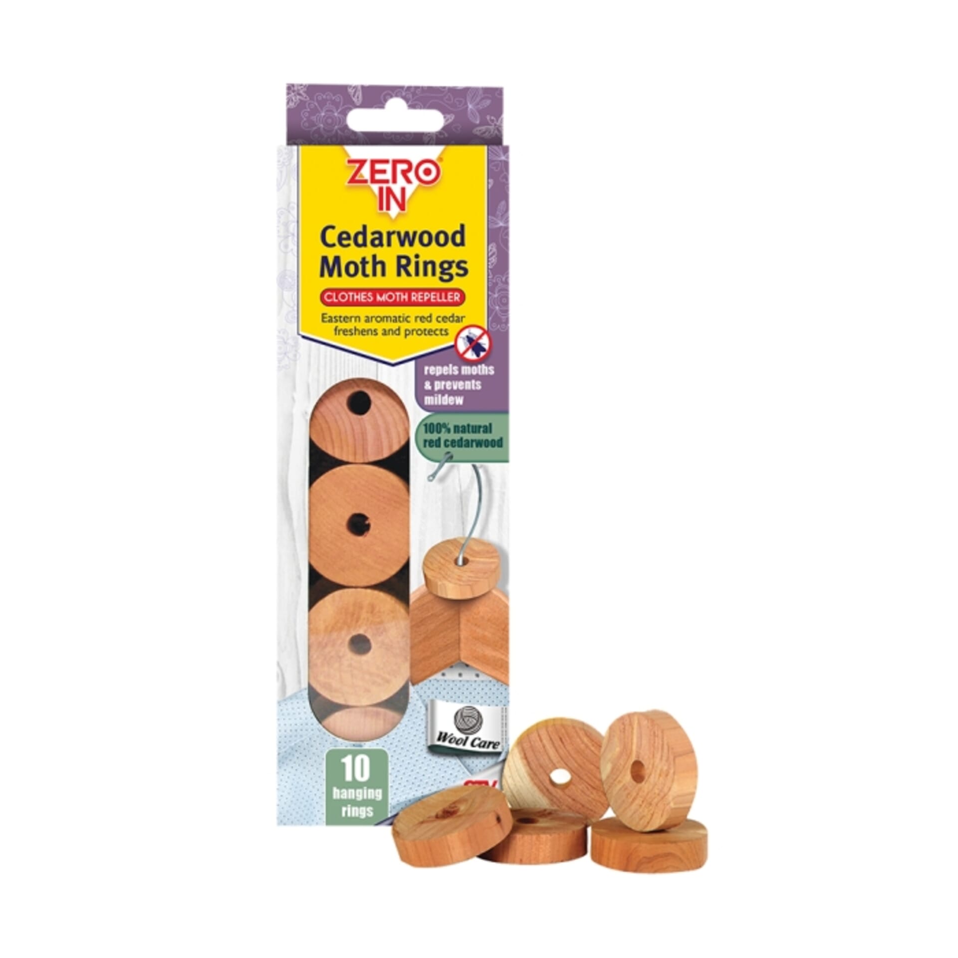 STV - Cedarwood Moth Repellent Ring - 10-Pack