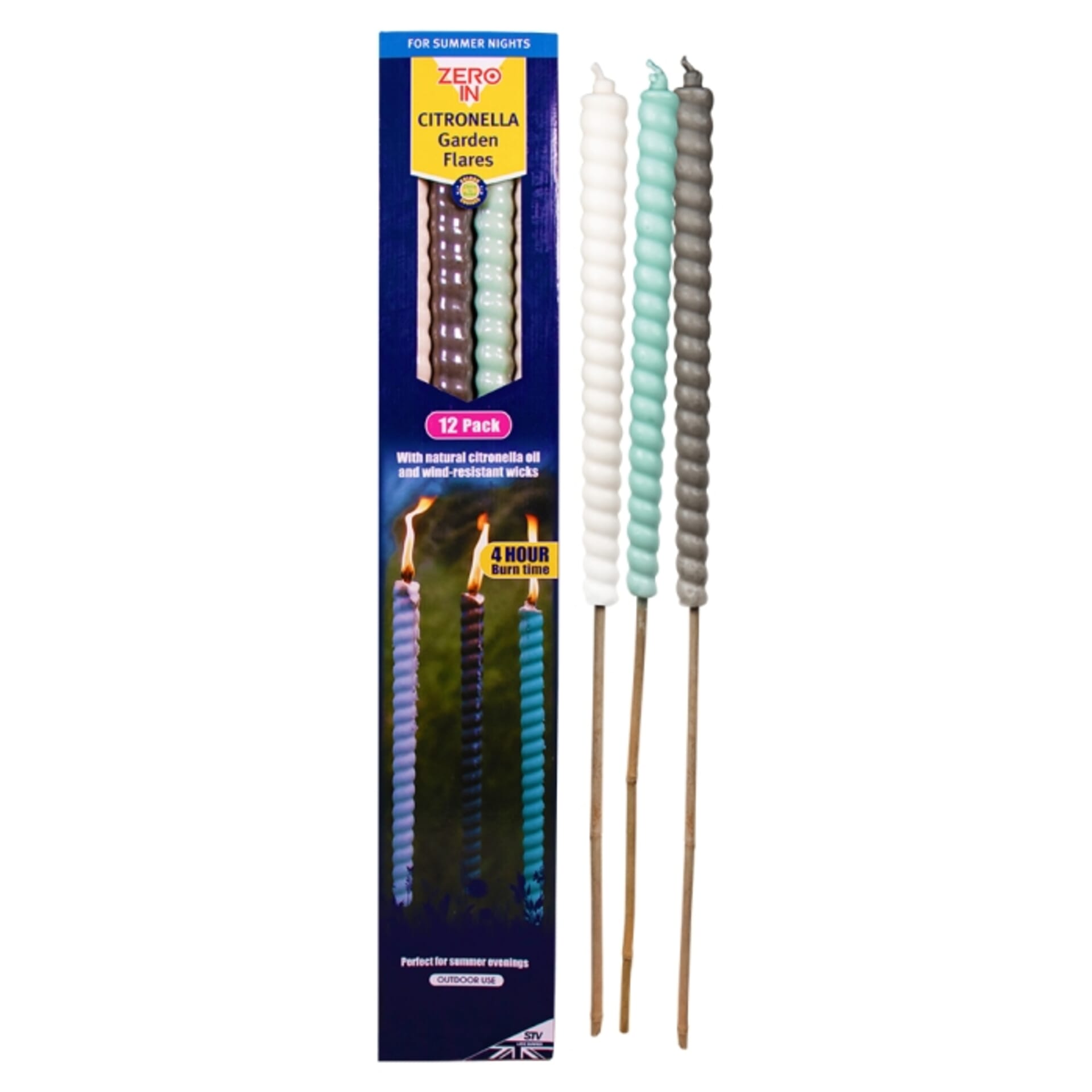 STV - Citronella Garden Flares - Close to Home - 12-Pack