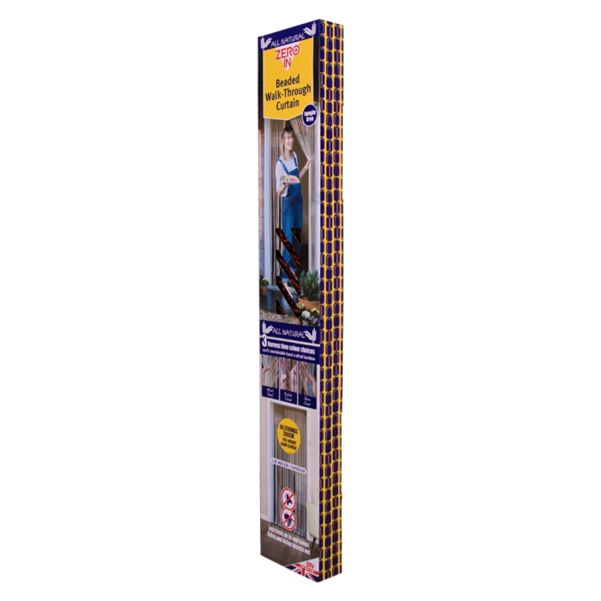 STV - Bamboo Beaded Door Curtain - 45 String - Assorted Colours