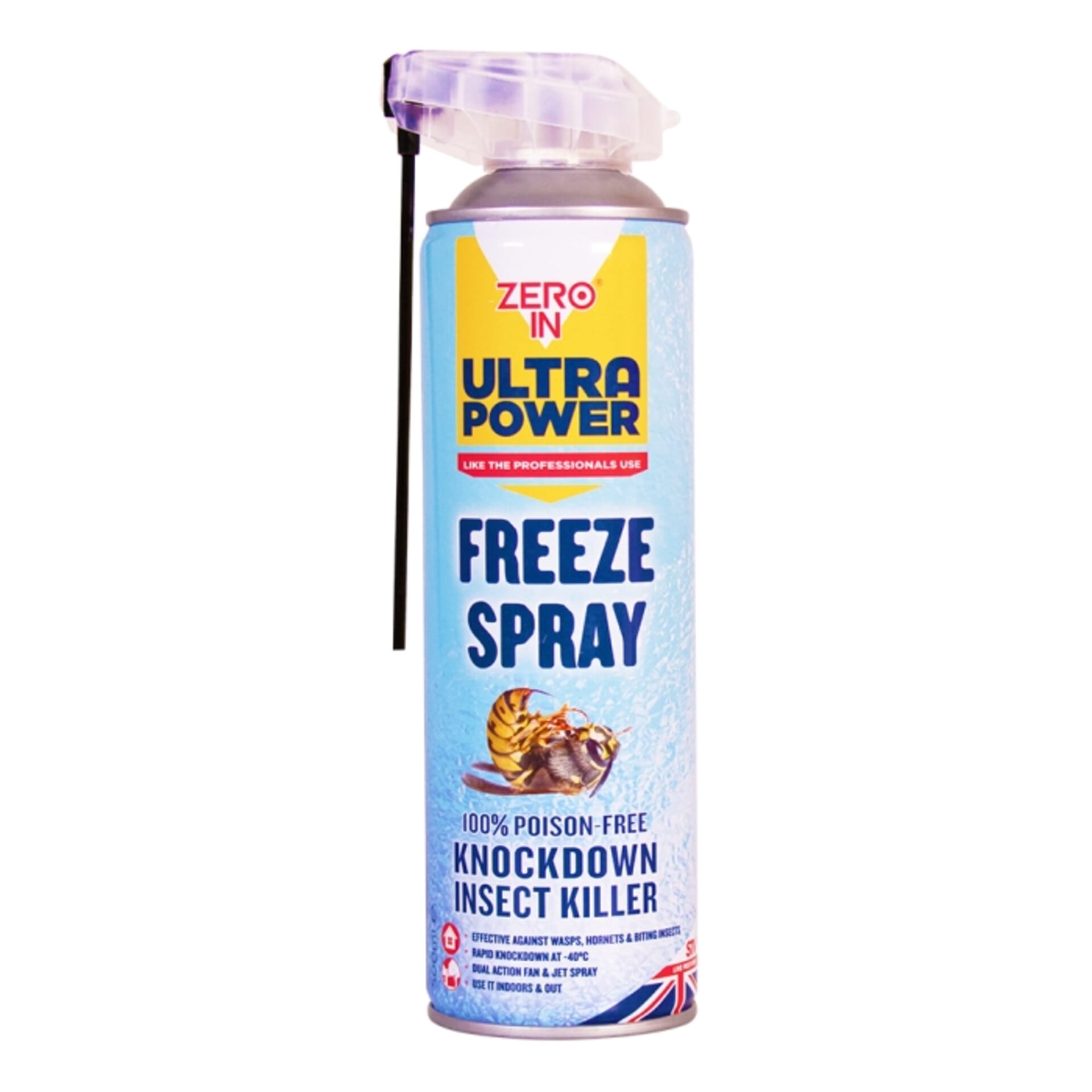 STV - Freeze Spray Knockdown Insect Killer - 500ml Dual Action Aerosol