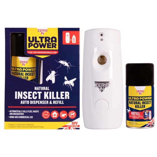 STV - Natural Insect Killer Auto Dispenser Kit - 200ml Aerosol