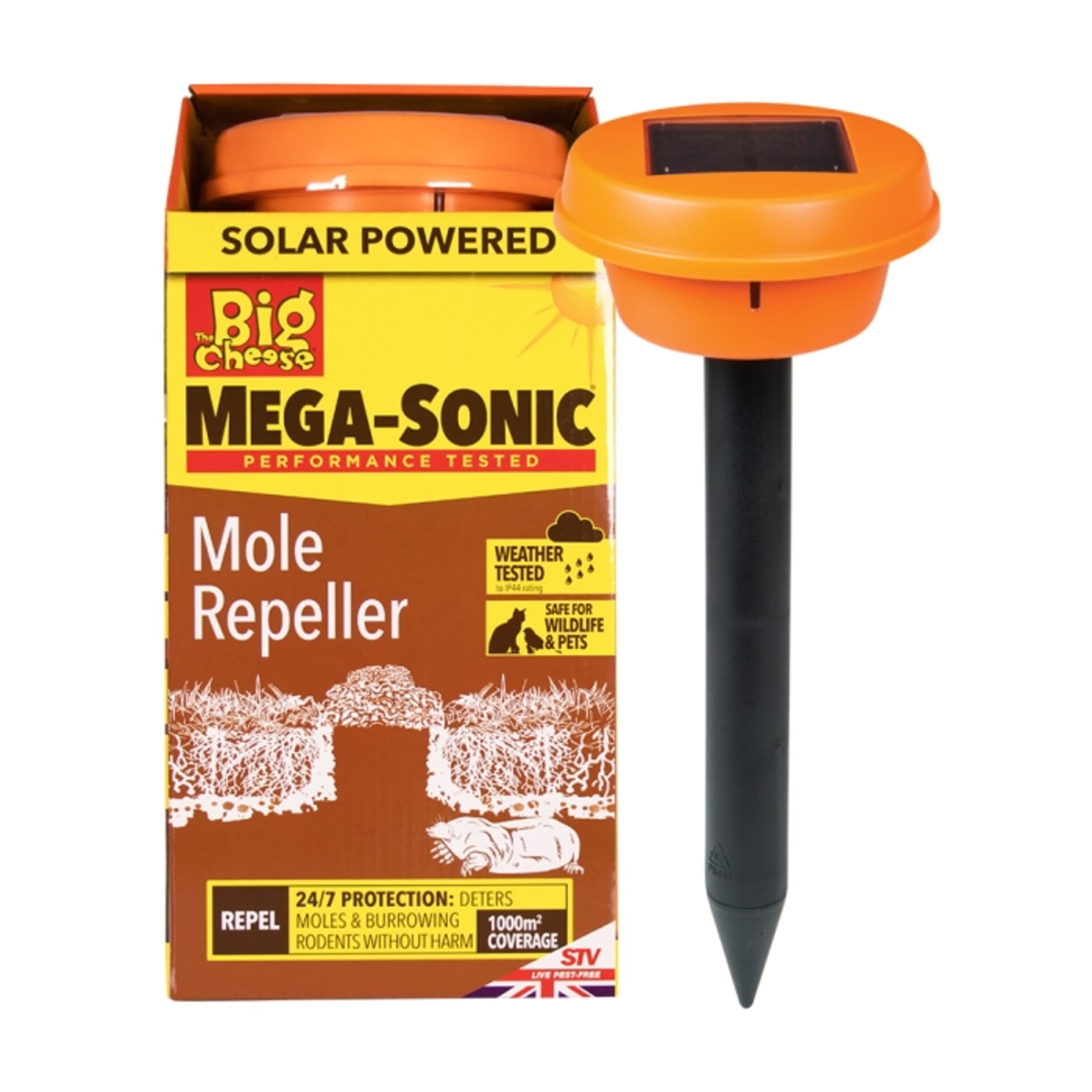 STV - Hi-Vis Mega-Sonic® Advanced Solar Mole Repeller