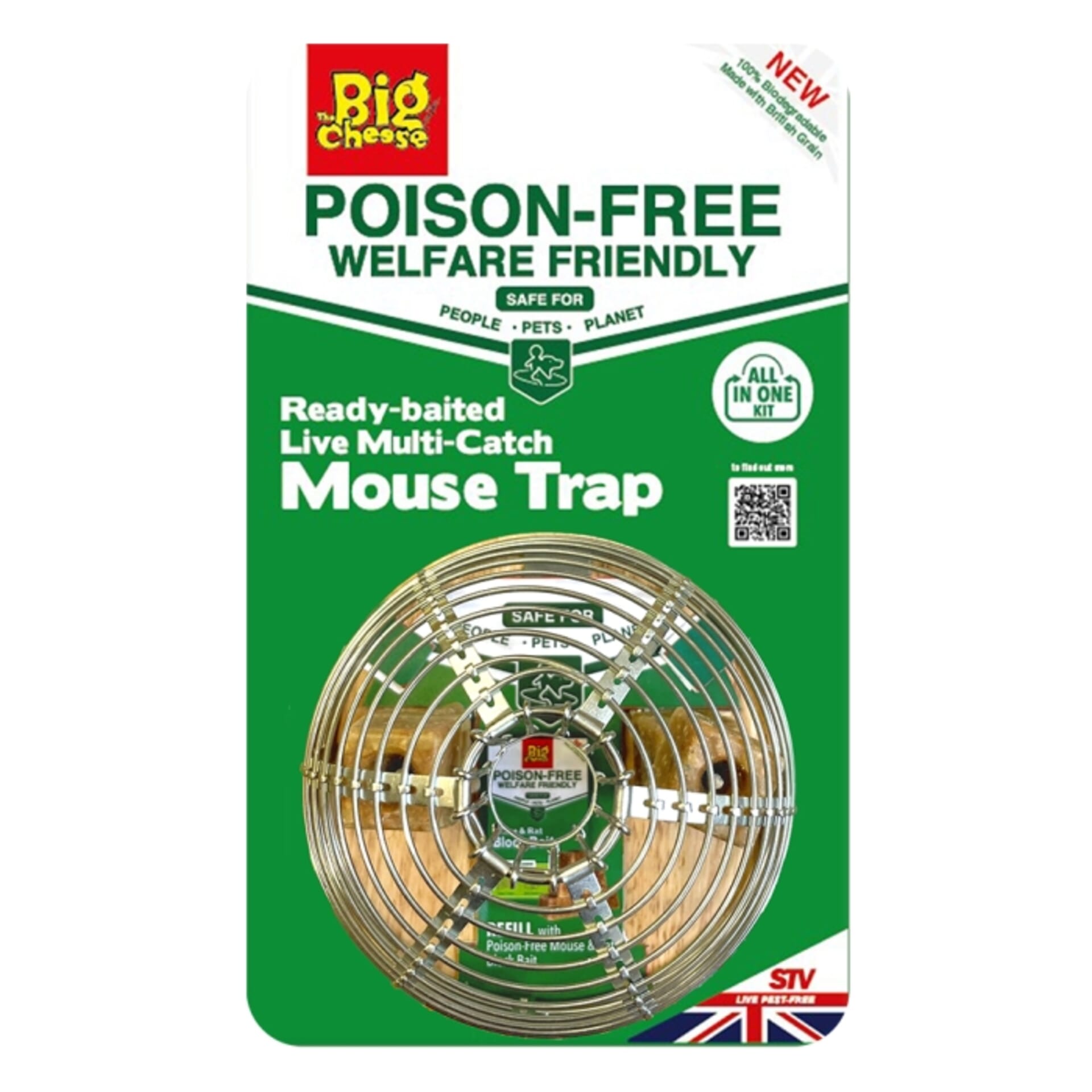 STV - Ready-Baited Live Multi-Catch Mouse Trap - 2 Colours