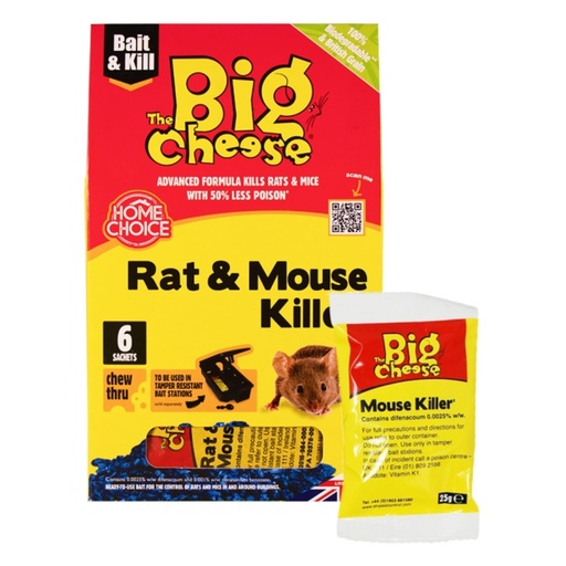 STV - Rat & Mouse Killer Grain Bait Sachet - 25g x 6