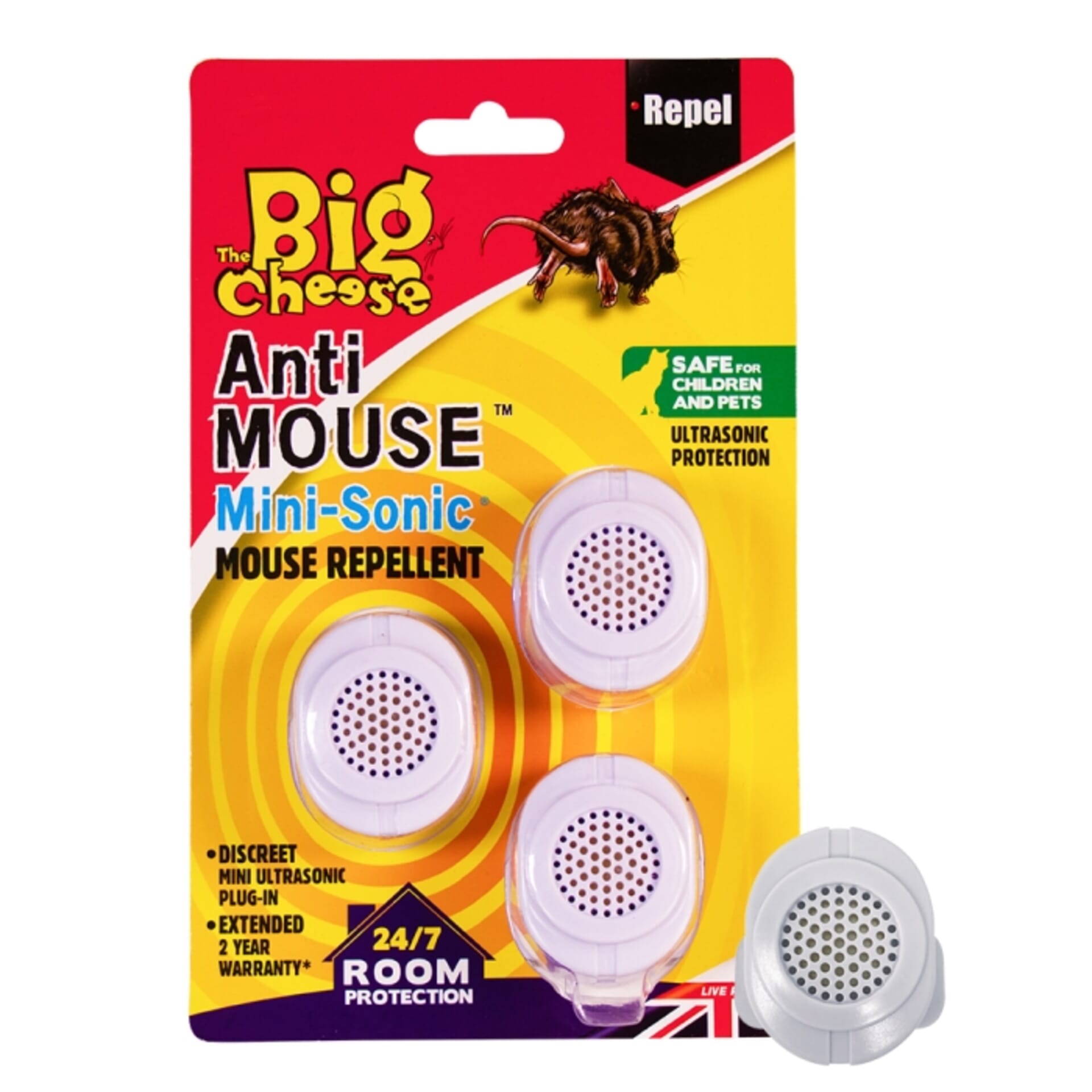 STV - Mini-Sonic Mouse Repellent - 3-Pack