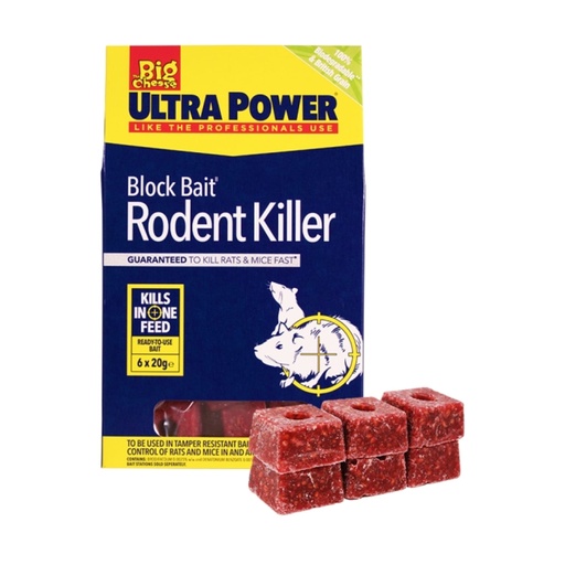 STV - Block Bait Rodent Killer - 20g x 6