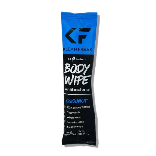 Klean Freak - Body Wipes - Single Sachet - Coconut