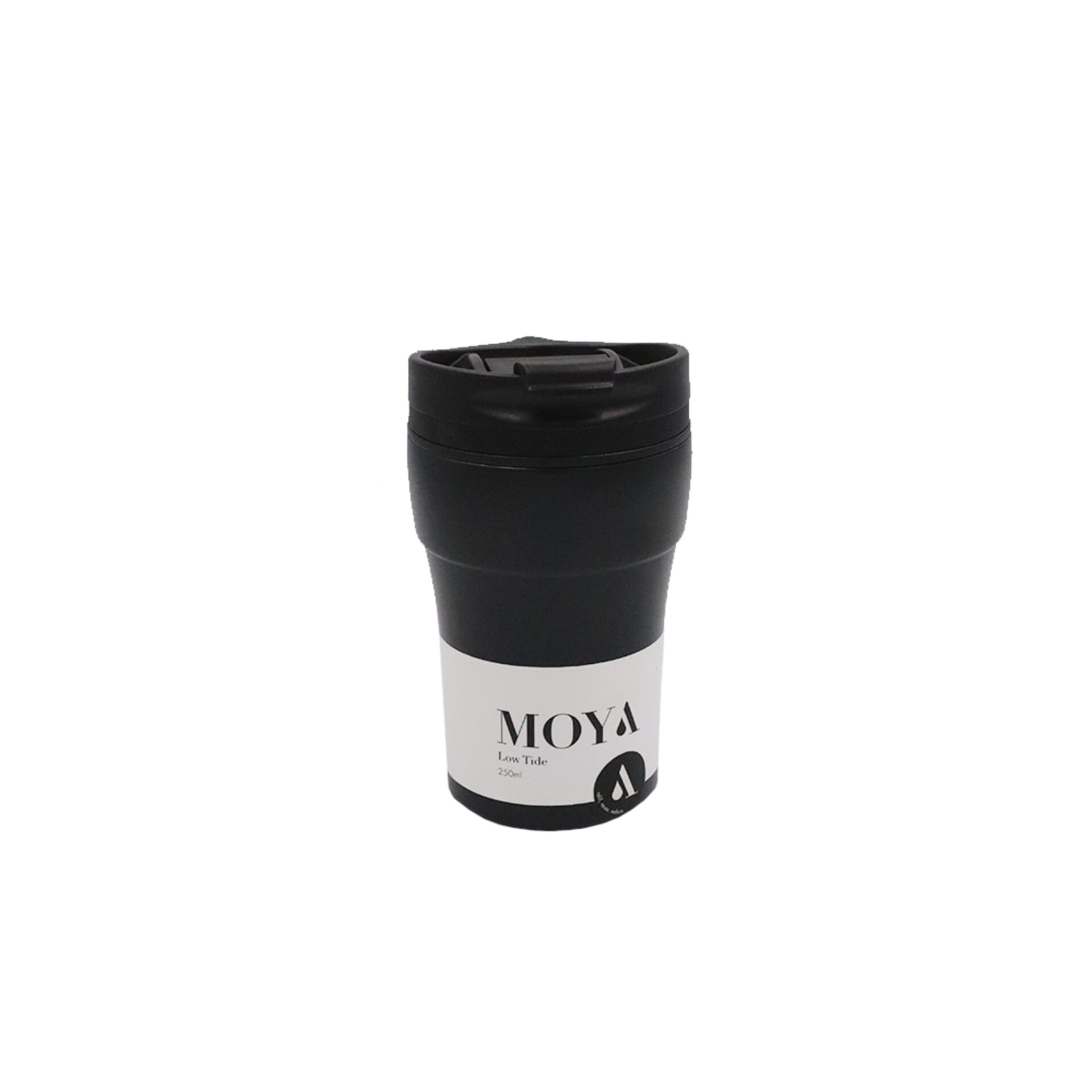 Moya - "Low Tide" 250ml Travel Coffee Mug Black/Black