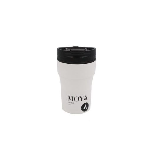 Moya - "Low Tide" 250ml Travel Coffee Mug Black/White