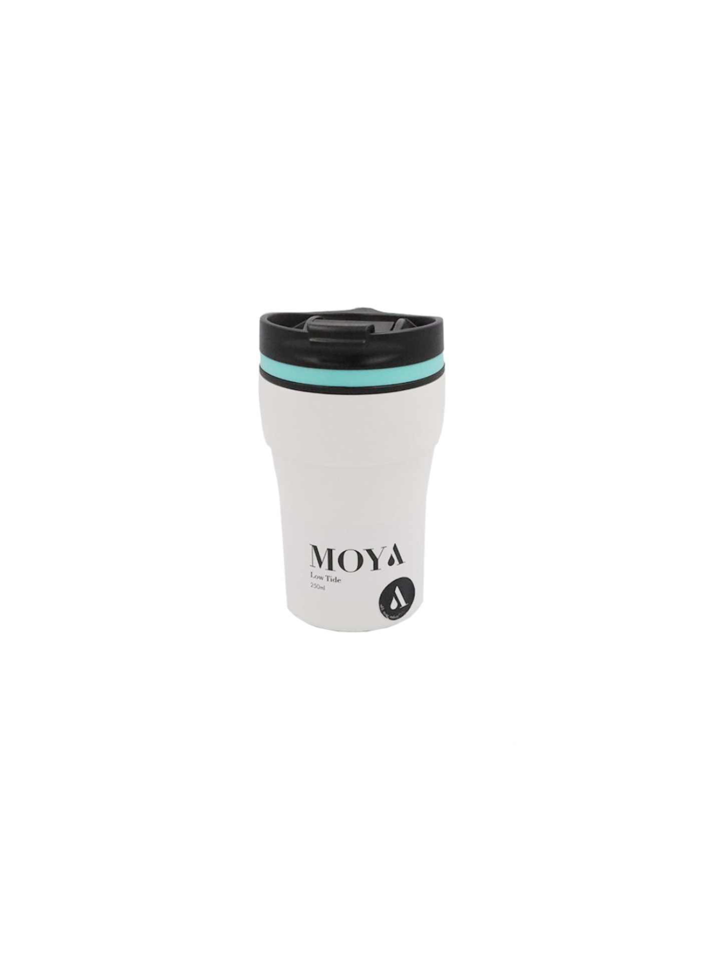 Moya - "Low Tide" 250ml Travel Coffee Mug Blue/White