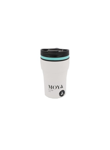 Moya - "Low Tide" 250ml Travel Coffee Mug Blue/White