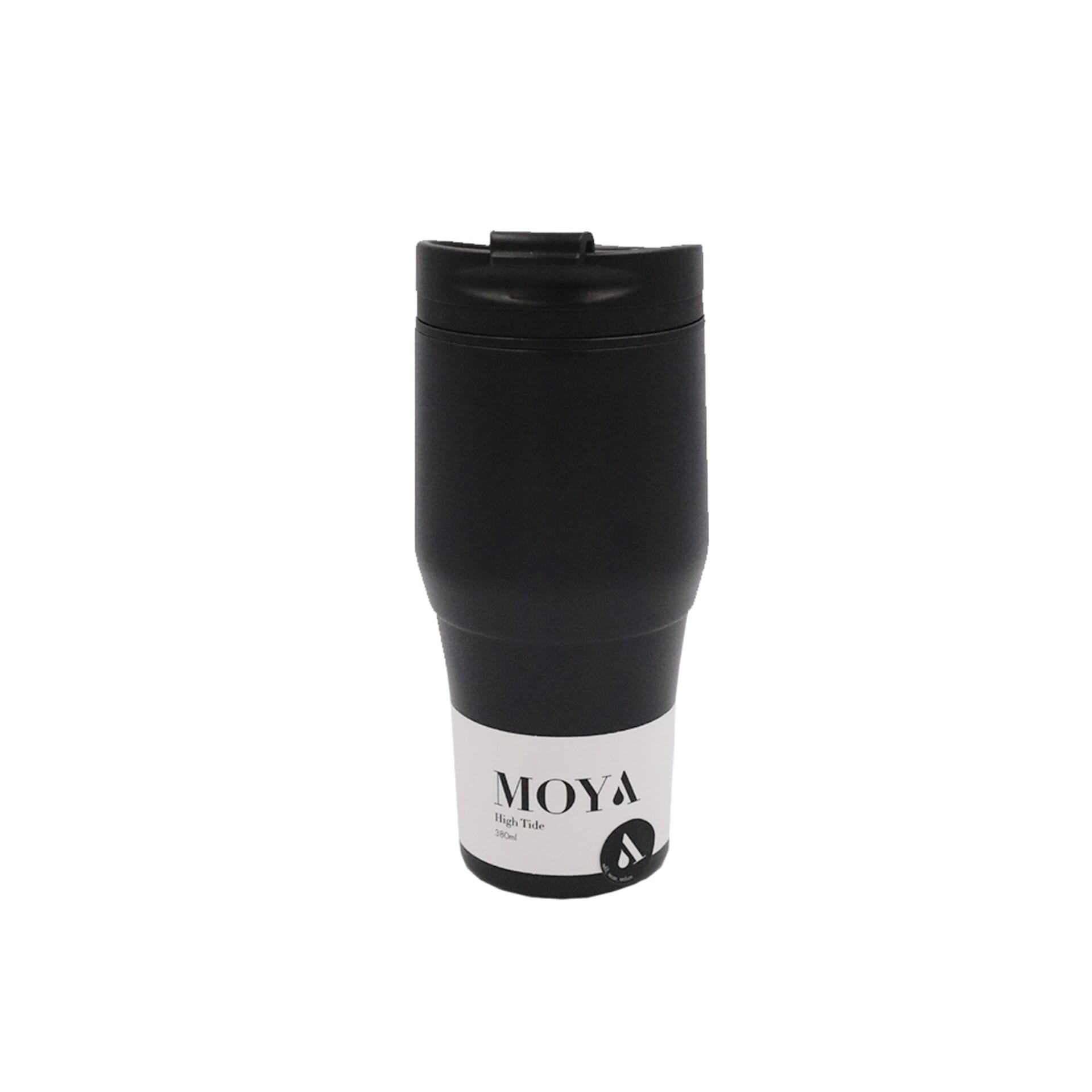 Moya - "High Tide" 380ml Travel Coffee Mug Black/Black