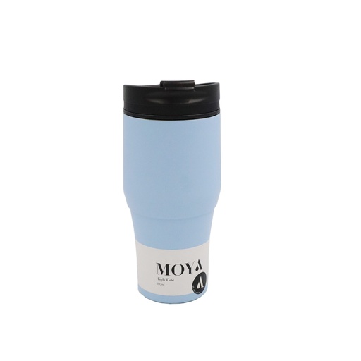 Moya - "High Tide" 380ml Travel Coffee Mug Black/Powder Blue