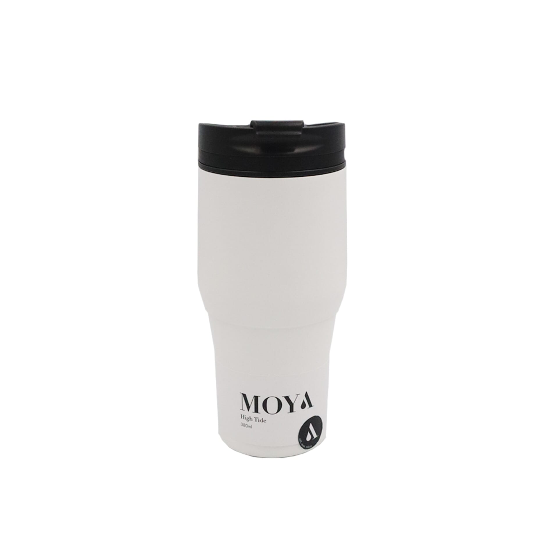 Moya - "High Tide" 380ml Travel Coffee Mug Black/White