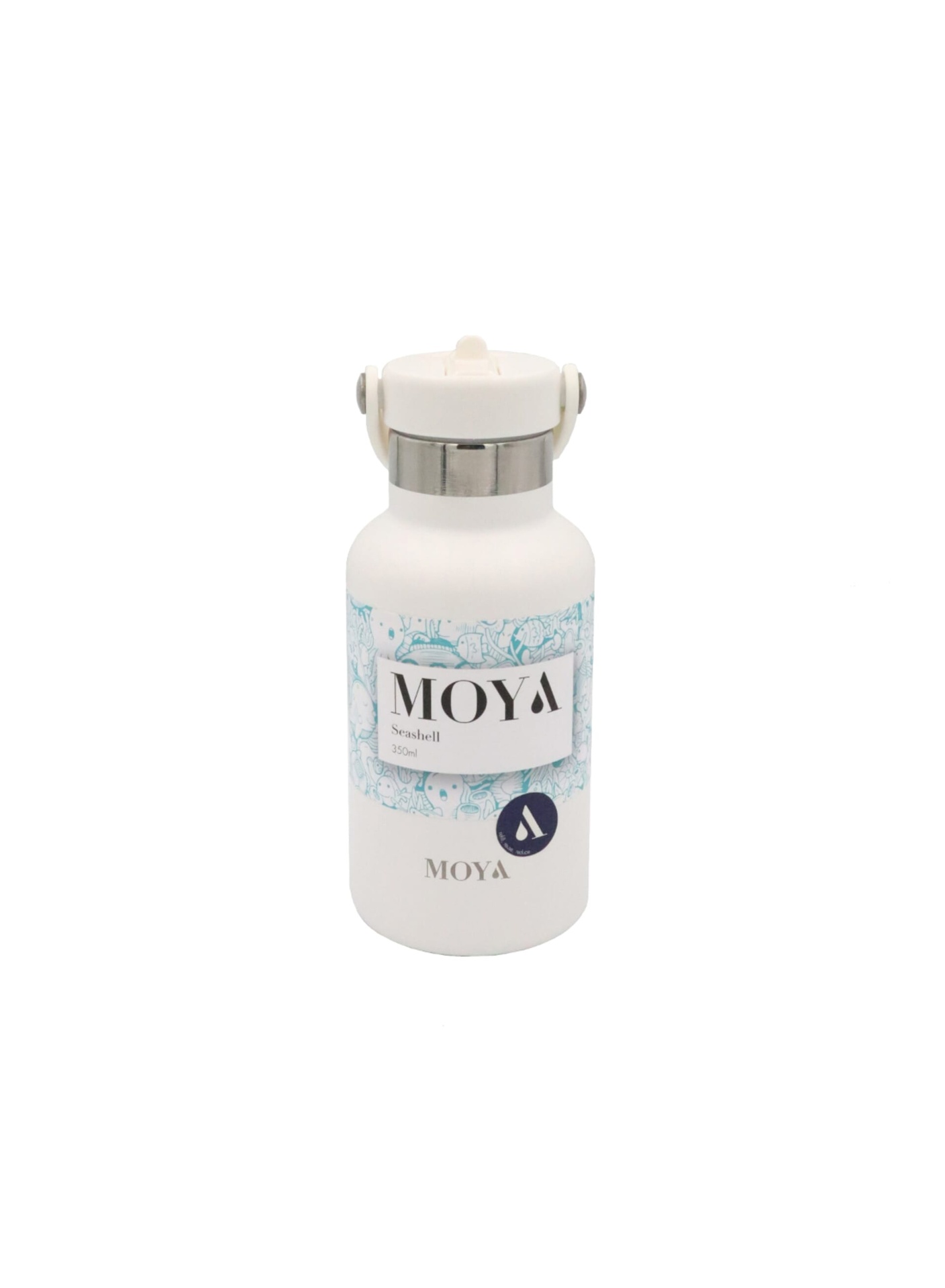 Moya - "Seashell" 350ml Insulated Sustainable Water Bottle White