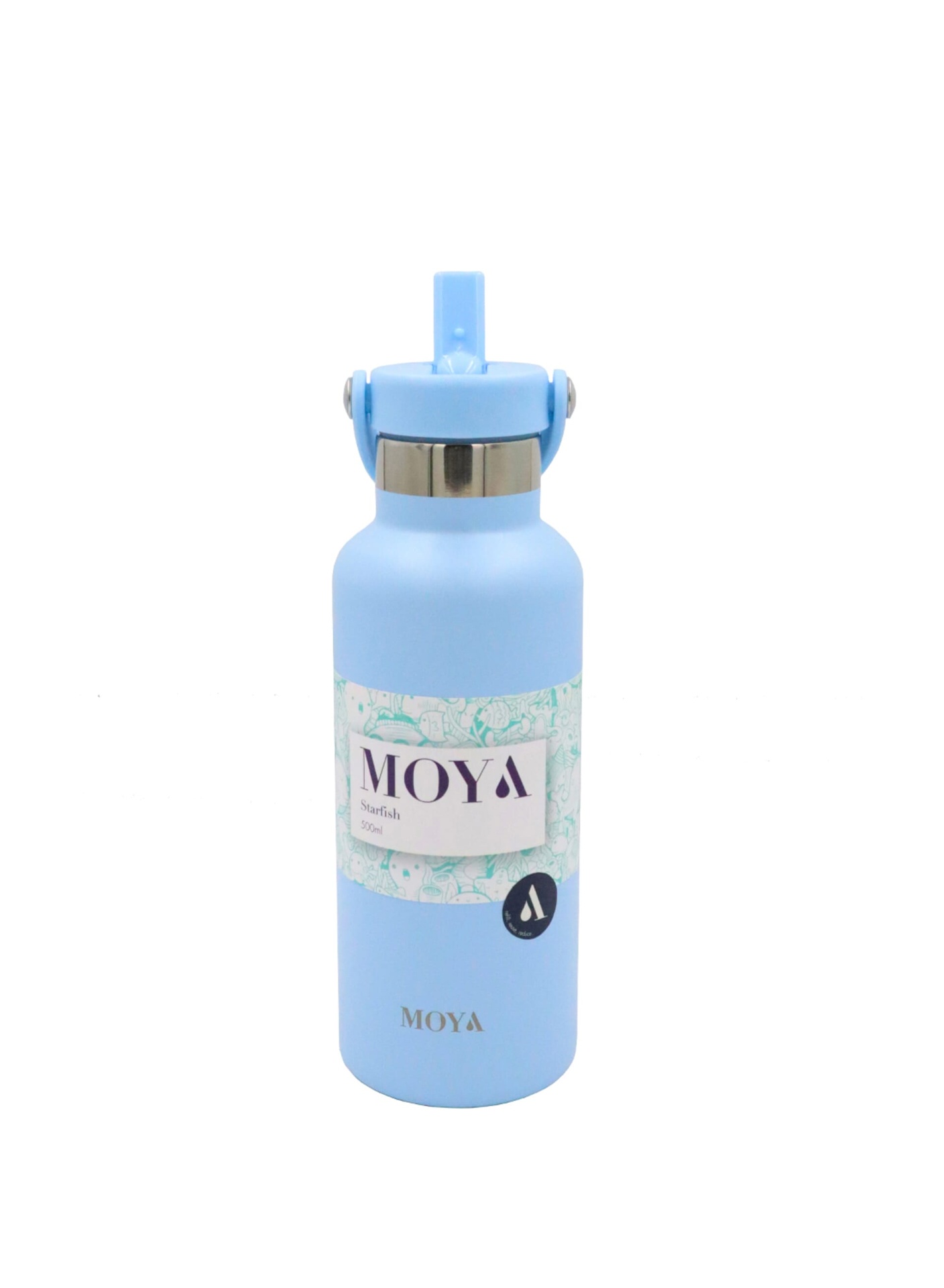 Moya - "Starfish" 500ml Insulated Sustainable Water Bottle Powder Blue
