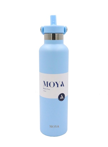 Moya - "Black Sea" 700ml Insulated Sustainable Water Bottle Powder Blue