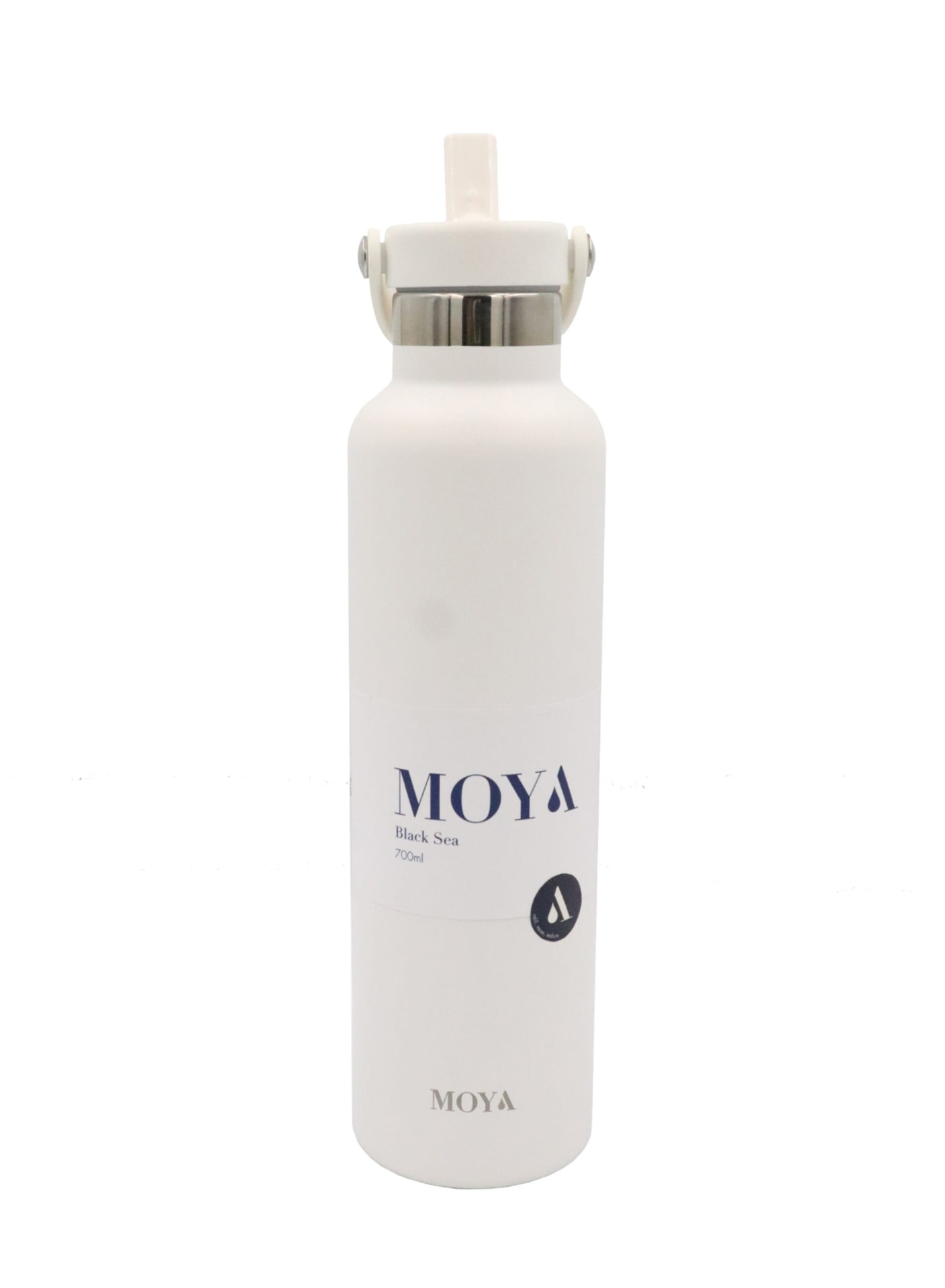 Moya - "Black Sea" 700ml Insulated Sustainable Water Bottle White