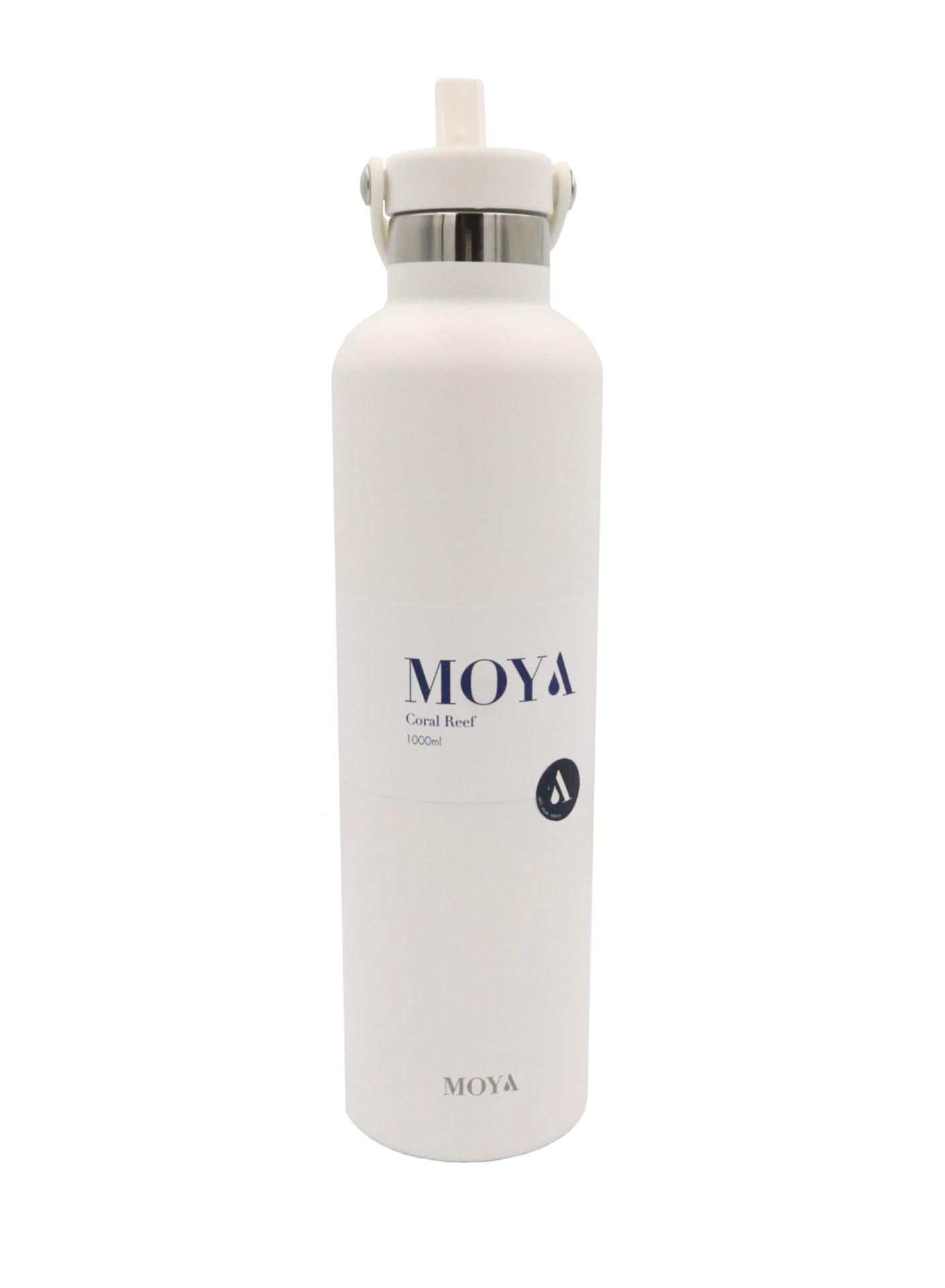 Moya - "Coral Reef" 1L Insulated Sustainable Water Bottle White