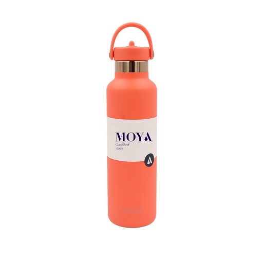 Moya - "Coral Reef" 1L Insulated Sustainable Water Bottle Coral