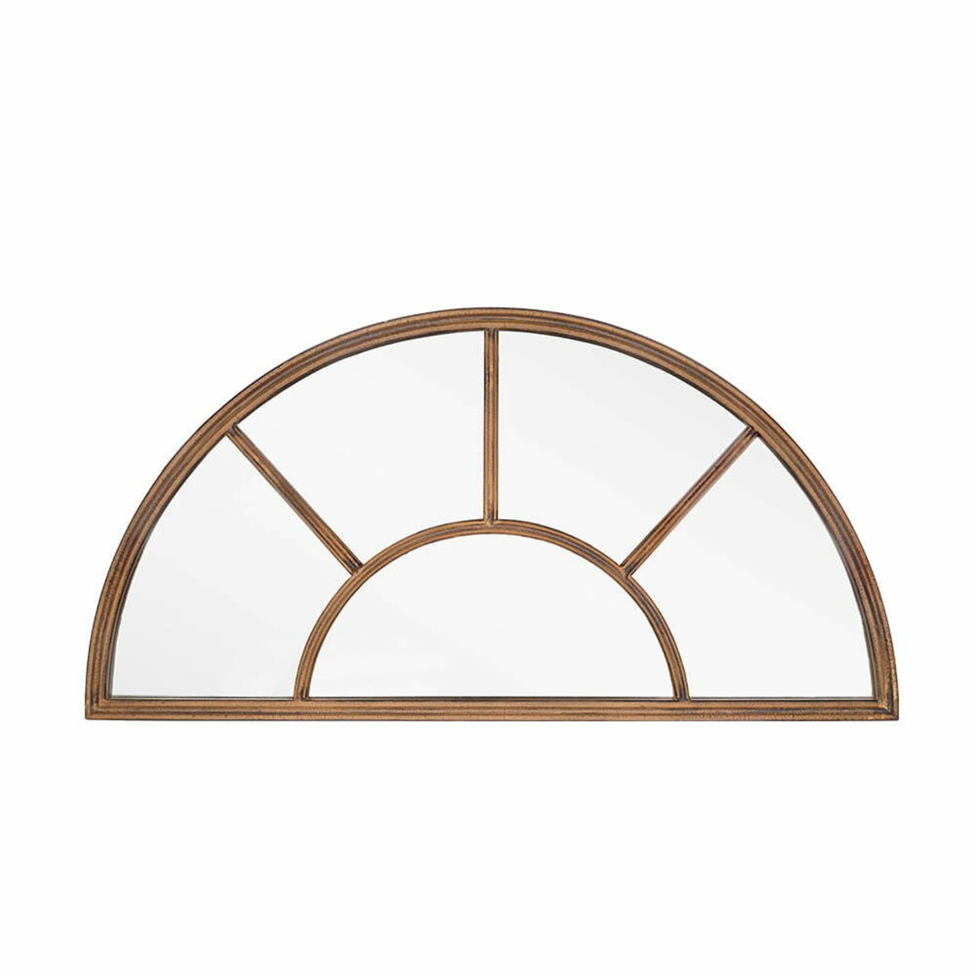 La Hacienda - Aged Half Moon Arch Mirror 100 x 50 cm