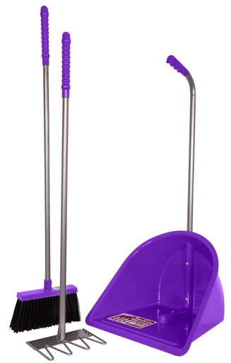 Red Gorilla - Tidee Companion Set - Purple (Tidee + Rake + Broom)