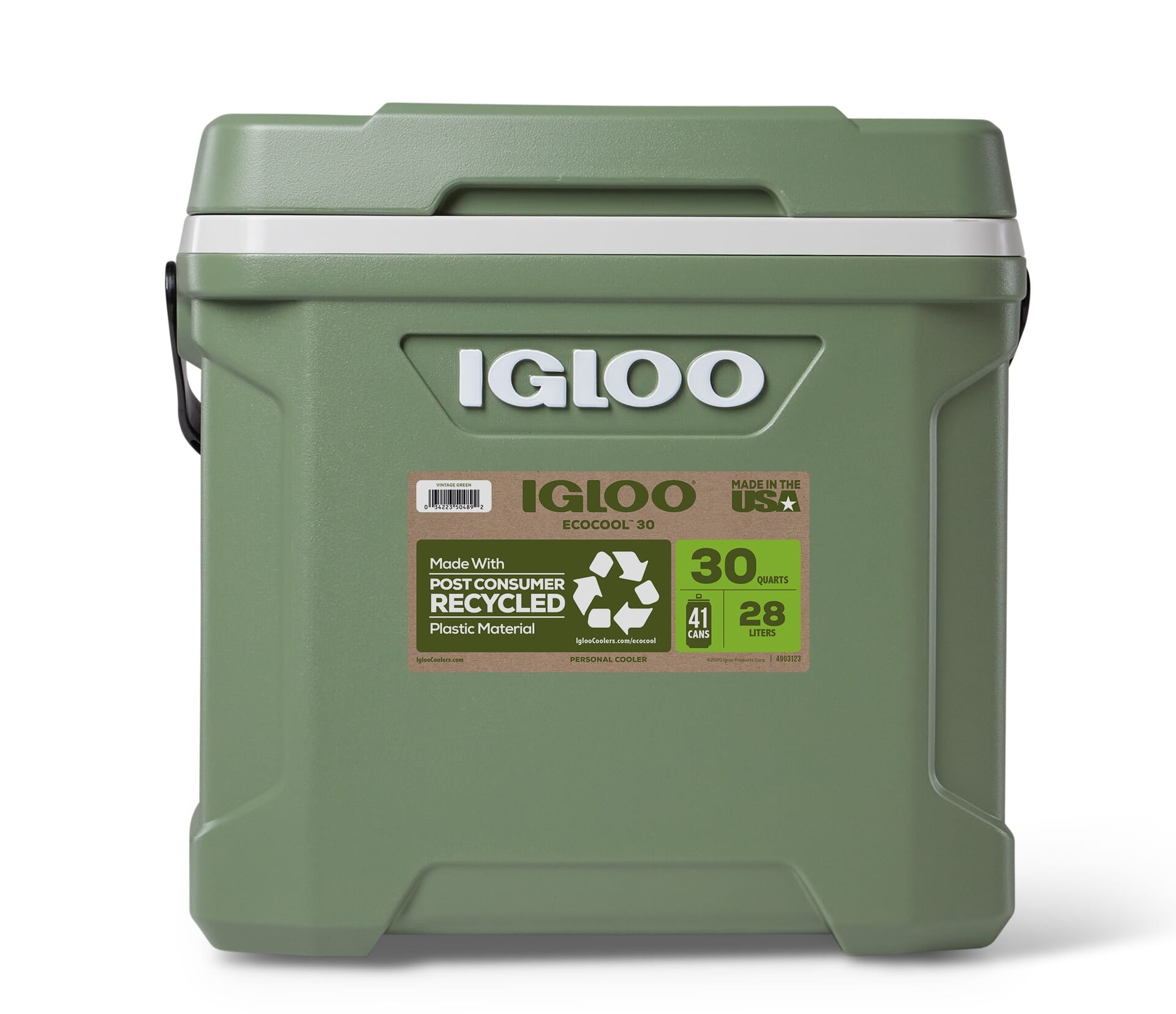 Igloo - Ecocool Latitude 30 Qt Cooler Box - Vintage Green DISC