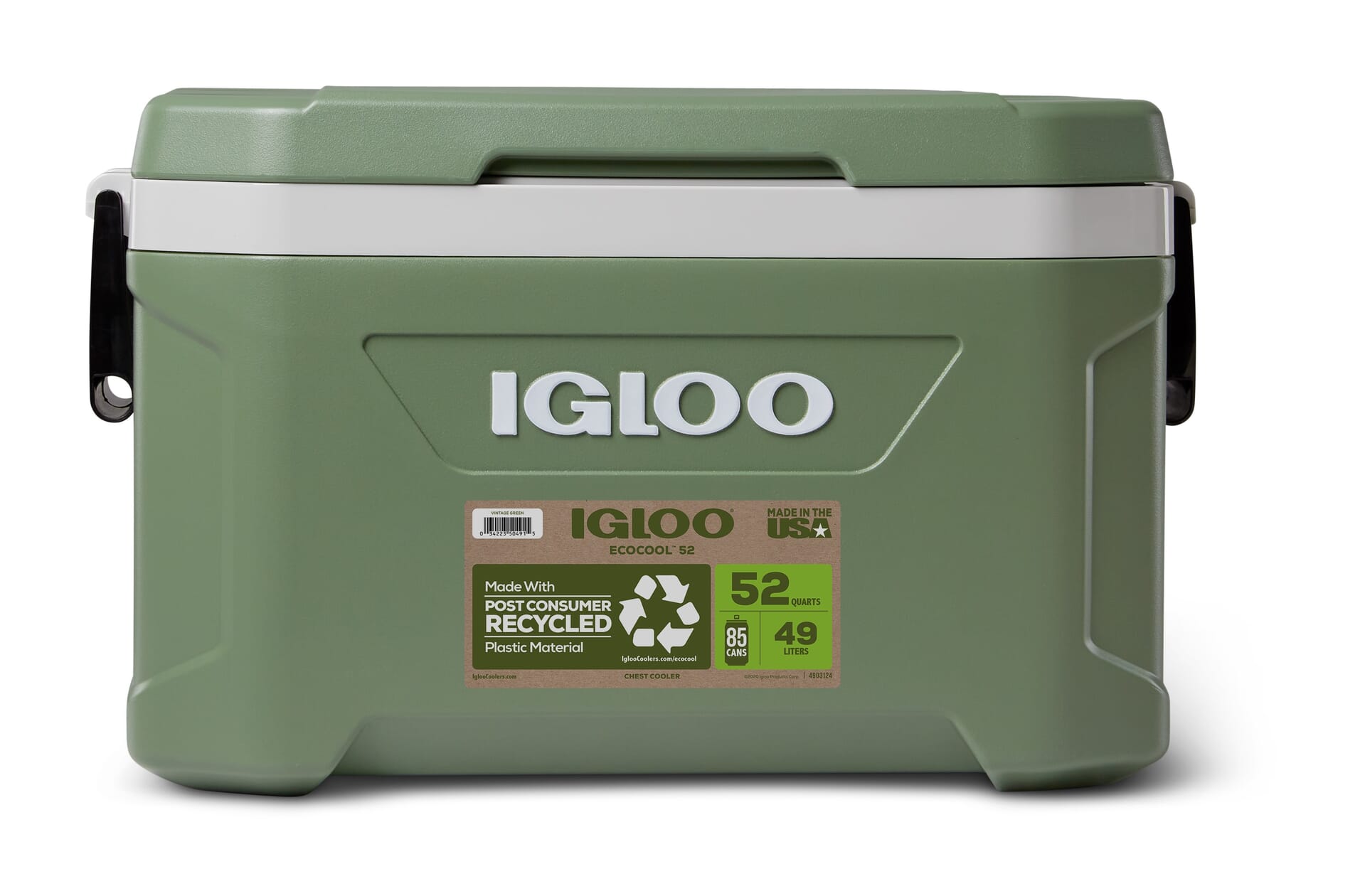Igloo - Ecocool Latitude 52 Qt Cooler Box - Vintage Green DISC