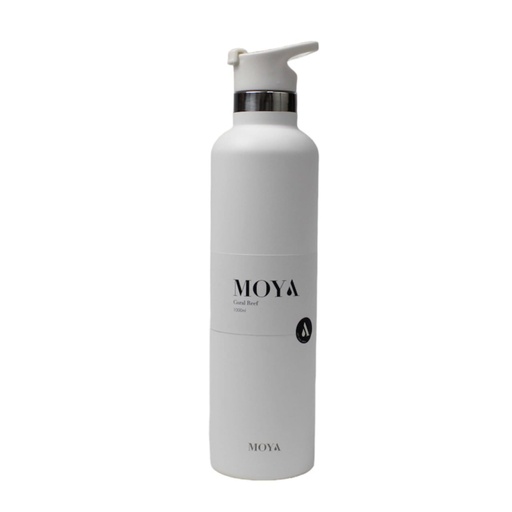 Moya - "Coral Reef" 1L Insulated Sustainable Water Bottle White Spout Lid