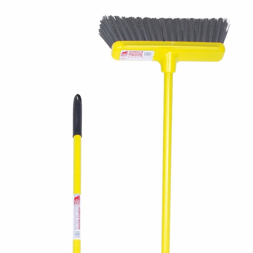 Red Gorilla - Telescopic Gorilla Brooms - TELESCOPIC HANDLE & 30CM SOFT BRISTLE HEAD YELLOW