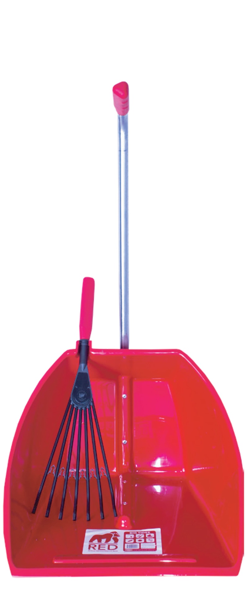 Red Gorilla - Big Tidee & Short Plastic Rake - Red (Big Tidee + Plastic Rake)