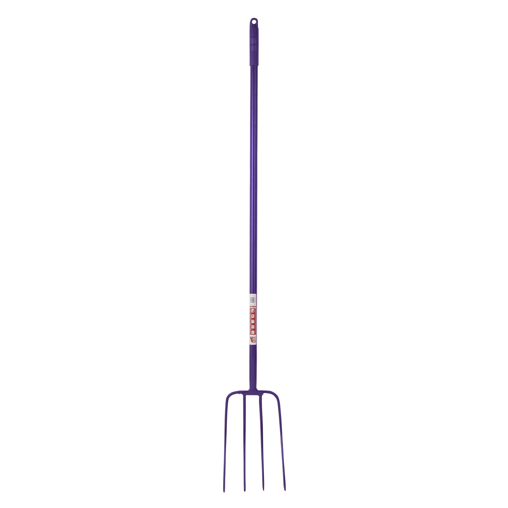 Red Gorilla - 4 Prong Manure Fork Straight Handle - Purple (48” Straight Handle)