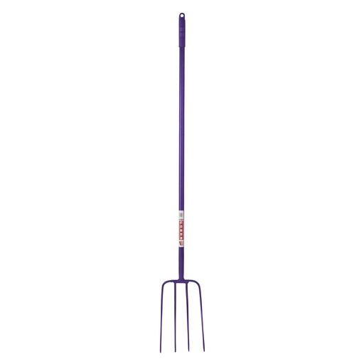 Red Gorilla - 4 Prong Manure Fork Straight Handle - Purple (48” Straight Handle)